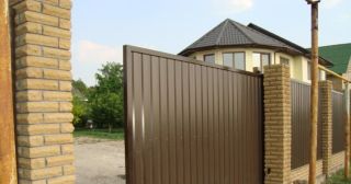 Купить откатные ворота из профнастила Сальск, цена от 1738 руб.